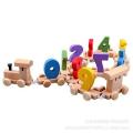 Wooden Digital Numbers Train Toy Kids Wood Set. 