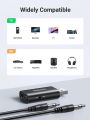 UGREEN 5.1 Transmitter Receiver 2 in 1 Wireless USB Adapter Built-in Microphone 3.5mm Audio Bluetooth Dongle Driver Free for TV, Home Stereo, Car Stereo, Headphones, Speakers, PC. 