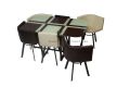Space Saving Dining table Off-White Brown 36*54 – 6 Person. 