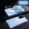 Biruiqu For Samsung Galaxy S20 S20 Plus S20+ S20 Ultra Magnetic Absorption Case Metal Frame Shockproof Double Sided Tempered Glass Magnetic Case Cover. 