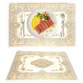 Placemats Table Mat For Dining Table Heat Resistant Plate Mat Rectangle Set Of 6 (Golden). 