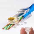 4pcs RJ45 Connector Male 8 Pin Cat5e Cat6 Internet Cable Connecter Internet Connector. 