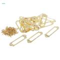 40pcs Screw Label/Card /Tag Holder Drawer Label Pull Label Frames Metal G. 