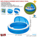 8 Ft+ Bestway Inflatable Summer Days Family Play Swimming Pool For Kids Comfortable Bench Seat Swimming Pool With Vinyl 20 Inch Depth Easy To Use Drain Water Kid Play Fun Party Game Indoor & Outdoor Picnic With Family Easy & Simple Code: 54337. 