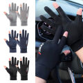 Outdoor Winter Fishing Gloves Waterproof Three Or Two Fingers Cut Anti-slip Climbing Keep Warm Hiking Camping Riding Gloves. 