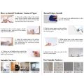 2 Feet X 5 Feet Self Adhesive Glossy Shiny White Furniture Decor Kitchen Counter Shelf living Room Drawing Room Cabinet Table Door Water Proof Sticker Wallpaper. 