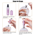 Portable Mini Perfume Refillable Atomizer Container, Portable Perfume Spray Bottle, Travel Perfume Scent Pump Case Fragrance Empty Spray Bottle for Traveling and Outgoing(5 ml). 