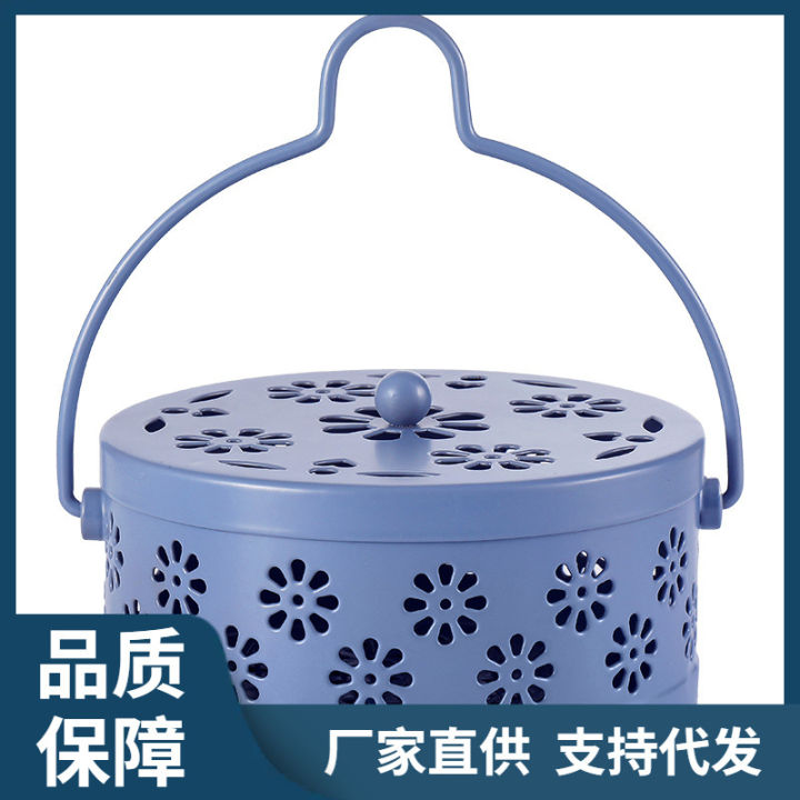 9URT Wholesale Retro Mosquito Coil, Tray Mosquito Coil, Mosquito Coil, Mosquito Coil, Wrought Iron with Lid, Indoor Fireproof Mosquito Incense Burner, Sandalwood Aromatherapy