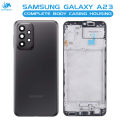 Samsung Galaxy A23 4G Housing Middle Frame With Side Button and Camera Lens Complete Body Casing Replacement For Galaxy A23 4G - Black. 