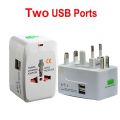 Multifunctional Universal Travel Adapter with 2 USB Charging Ports - World Travel Mobile Wall Charger Plug Socket EU UK US AU. 