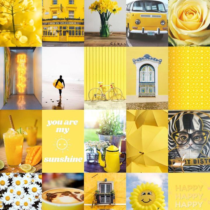 100 yellow Mini Aesthetic Photocards of your choice 2x3 inches photocards fit on your mobile cases Hd quality prints