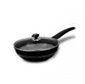 CHEFLINE Wok Non Stick 26cm Karahi Deep Frying pan Cooking Pot With FREE NONSTCIK SPOON. 