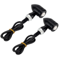 LED Indicators LI16 – Mini Metal Turn Signals – Bullet Flasher – Motorcycle Amber Light. 