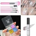 61 Children's Stage Makeup, Nine Colors Eyeshadow Palette, Sein Gel, Glue-Free, Glitter Palette, Glitter Palette, Glitter Makeup, Cosmetics. 