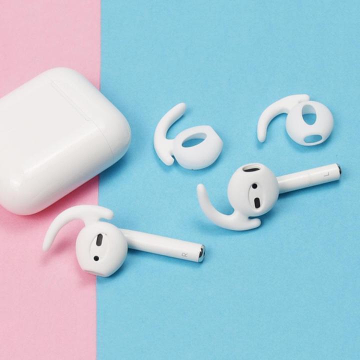 50/10 pairs Apple Airpods Ear Hooks Covers Holders Anti-slip Wings Ear Covers Ear Grip Tips Caps Anti-scratch Soft Silicone Sport