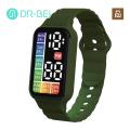 Automatic Time Code Table Watch Children Watch Led Digital Chinese English Day Display Touch Screen Clear Dial Adjustable Strap Kids Wristband. 