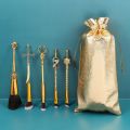 5pcs/set ONE PIECE Monkey D. Luffy Cartoon Metal Handle Makeup Brush Set Cosplay Women Accessories. 