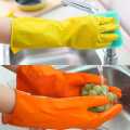 New Imported Heavy Duty Rubber Gloves - Yellow Latex, Household Cleaning, Dishwashing, Strong, Work, Medical, Food Safe, 1 Pair. 