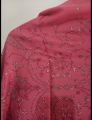 Pink embroidered Pashmina Stole. 