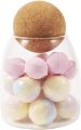 Techmanistan Clear Glass Kitchen Jar With Wooden Bamboo Airtight Seal Ball Cork Stopper Lid For Spice/Herbs/Cookies/Pasta/Candies/Stationery/Beads & Small Items. 