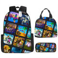 NEW ROBLOX VIRTUAL WORLD CROSS-BORDER MODEL PRIMARY AND SECONDARY SCHOOL STUDENTS SCHOOLBAG, ANIME BACKPACK, BACKPACK, LUNCH BAG, PENCIL CASE. 