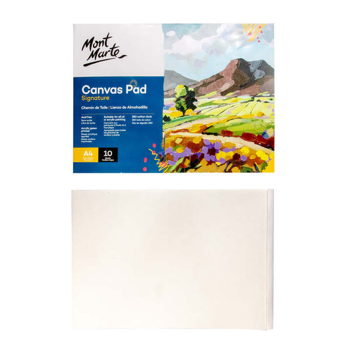 Mont Marte Canvas Pad Signature 10 Sheet A4 (8.3 x 11.7in) CAXX0024