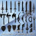 Toys Accessories of Minifigures Lionheart Shield Warcraft Bow Axe Frostmourne World of Warcraft Mini Figures MOC. 