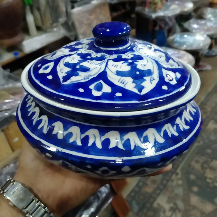 Multani%20Blue%20Pottery%20Handi%201%20kg%20handi%20size/%20%20Home%20decor%20/%20handicrafts%20-%20Image%202