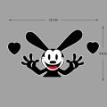 Oswald Mickey Cartoon Stickers Jialing Retro Motorcycle Lucky Rabbit Anime Electric Car Helmet Stickers. 