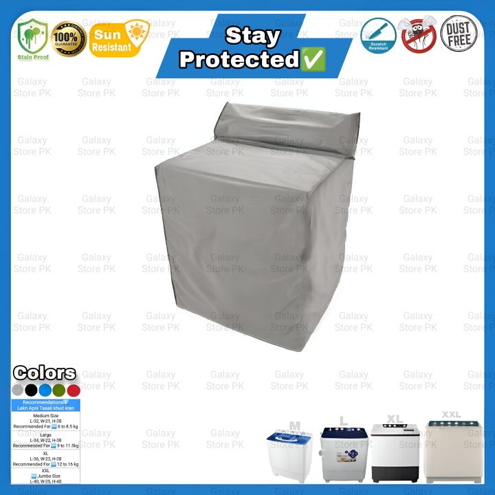 Washing Machine Cover Hitachi Super Asia Toshiba Samsung Kenwood Dawlance Twin Tub jackpot ittefaq Anex Indus West Point Diamond Asia Gaba Eco Star Boss kingson Top Load Front Fully Automatic Car with dryer prices in pakistan repair reviews TWIN Tub
