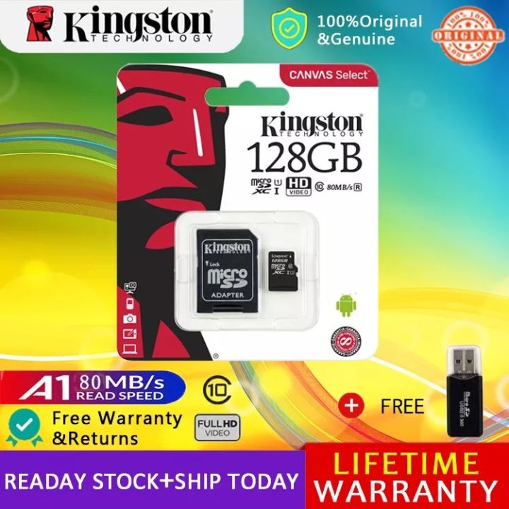 ♥COD+100% original authentic Kingston Micro SD Card Class 10 memory ...
