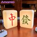 Eye-friendly Night Light Mahjong Shaped Led Night Lamp Soft Rechargeable Bedside Light for Decoration Night Light. 