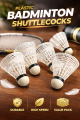 Pack of 6- Badminton Shuttlecocks - Plastic. 