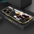 ZeroQiQi for Tecno Pova 5 Pro 5G Back Cover + Free Lanyard Anime Cartoon Cool Luffy Shiny Bling Square Edge Pattern Design Soft Case. 