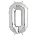 Foil Number Balloons 32" Inch (0-9 including numbers) Silver. 