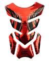 3D Red Stereo Rubber Motorcycle Gas Fuel Oil Tank Pad Sticker Protector Cover Fish Bone Decals RED. 