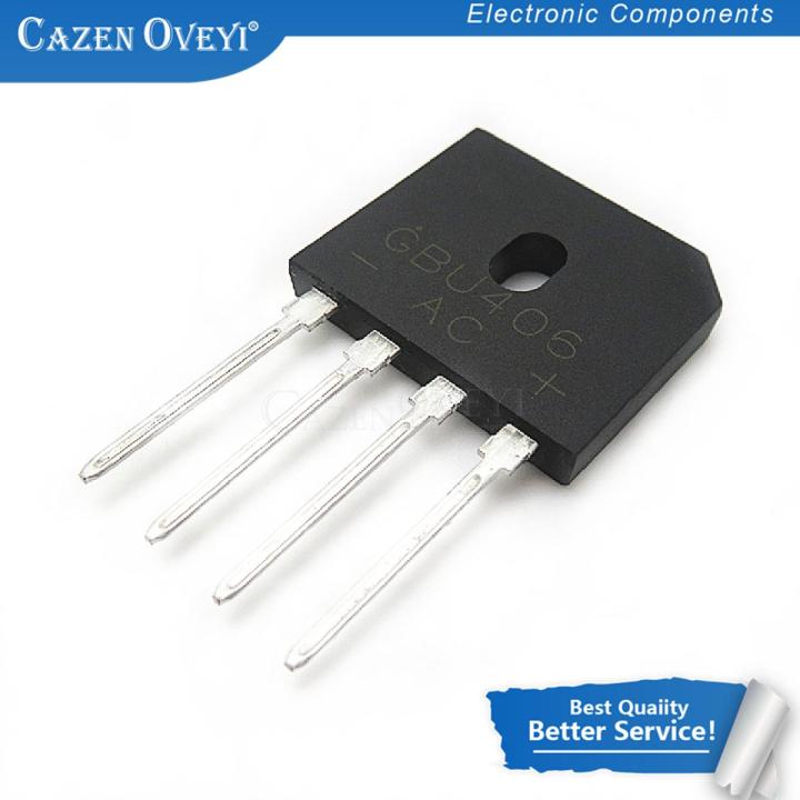 10pcs/lot GBU406 Bridge Rectifier Diode 4A 600V GBU-4 (SIP-4) Single Phase Full Wave 4 Amp 600 Volt GBU 406 In Stock