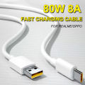Realme Cable Original 80W 65W 33W Usb Type C Super Dart Vooc Charger Wire Realme Gt NEO 3T 3 2 Pro C55 C53 C51 8 10 11 pro plus. 