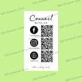 Customized Connect with Us Social Media QR Code Business Card. 