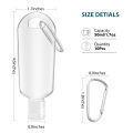 Spray Bottle Transparent Hand Sanitizer Bottle Empty Bottle Portable Hook Key Ring Sub-bottle New Disinfection. 
