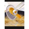 Frying mash colander ( chimta) strain stainless steel colander. 