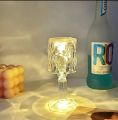 LED Crystal Small Table Lamp Mini Diamond Bedside Light Home Decor Battery Powered Romantic Atmosphere Acrylic Night Lights. 