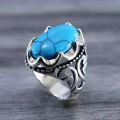 Saudi Aswad New Trendy Men's Ring Vintage Stone Turkish Ring For Men & Boys. 