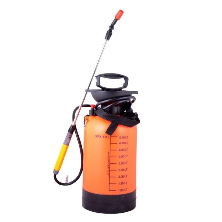 5 Liter PUMP PRESSURE WATER SPRAYERS Handheld Garden Sprayer Also Sprays Chemicals and Pesticides - Lawn Mister Bottle to Spray Weeds, Neem Oil for Plants and WASH CAR
