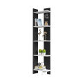 5-Shelf Modern Display Corner Unit Bookcase Bookshelf Shelving Unit. 