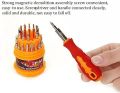 Pachkas kit Mini-Mobile open kit- 31 In 1 Screw Driver Set For Tool Kit For Mobiles, PDA, Laptop, Yellow, 33 Pieces. 