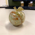 Marble Decoration Pieces - Set of 2 Green Onyx Stone Marble Apple for Decoration. 
