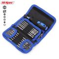 Hi-Spec 110mm Screwdriver Bit Set Quick Release Long Screwdriver Bit Magnetic Bit Holder Screwdriver Bit Adapter in Tool Bag. 