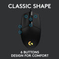 Logitech G102 LIGHTSYNC RGB 6 Button Gaming Mouse (Black). 