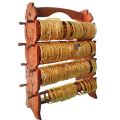 Handcrafted Floral Carved Wooden Bangle Stand – Multi-Tier Bangle Organizer Rack for Jewelry Display & Storage | Jewellery organizer | Bangles organizer | Traditional Decorative Stand for Home & Shop Use. 